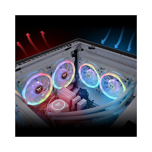 Ventilator za kućište THERMALTAKE SWAFAN 14 RGB (140mm, White, 3-pack)-3