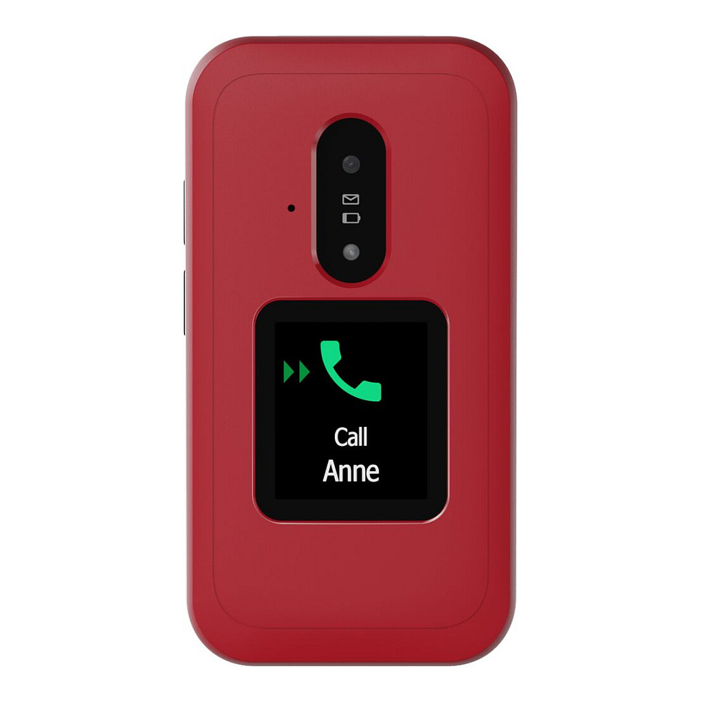 Preklopni mobitel DORO Primo 418 (crveni, SOS tipka, stalak za punjenje)-0