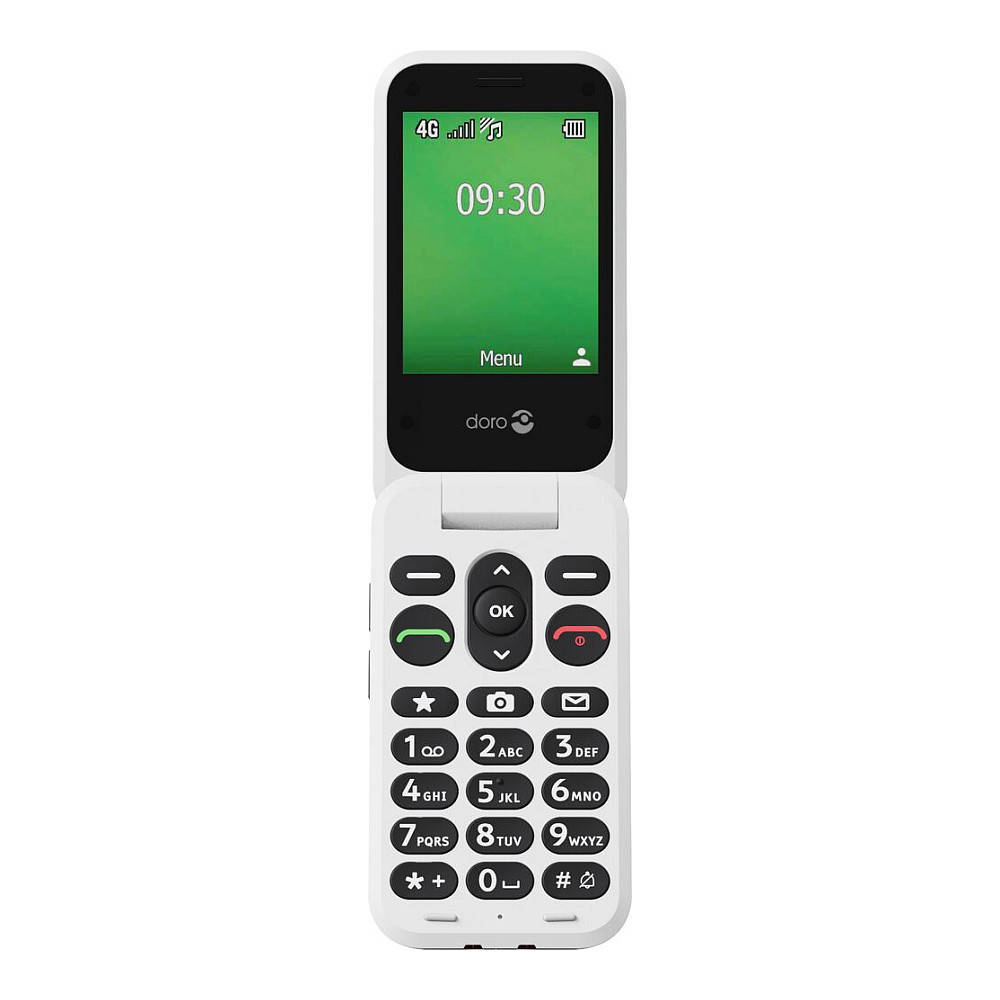 Preklopni mobitel DORO Primo 418 (crveni, SOS tipka, stalak za punjenje)-4