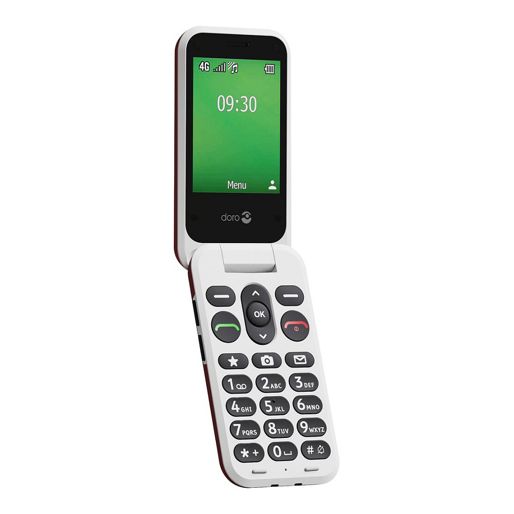 Preklopni mobitel DORO Primo 418 (crveni, SOS tipka, stalak za punjenje)-7