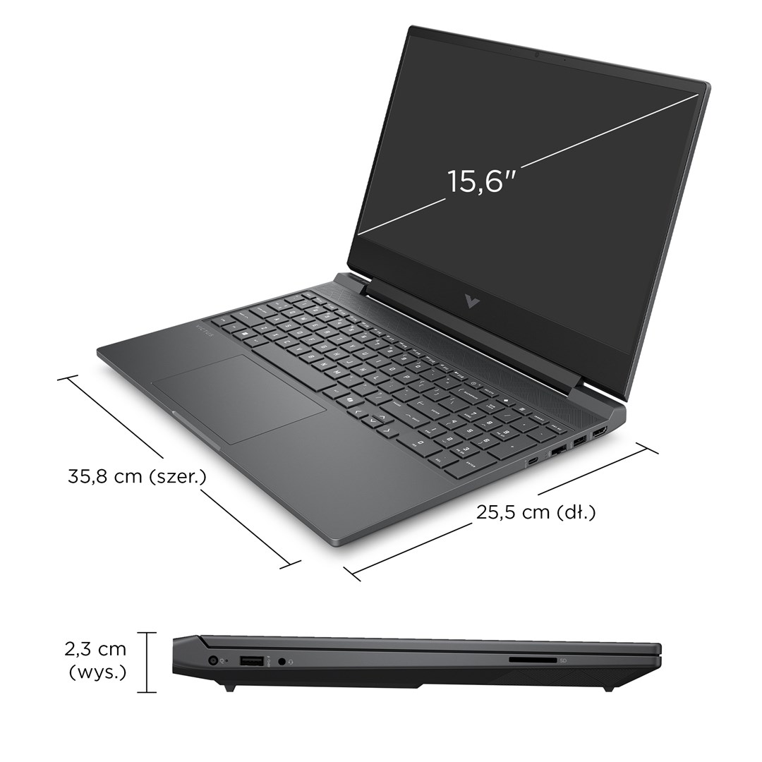 Laptop HP Victus Gaming 15-fb3231nw (15,6", IPS, Full HD, AMD Ryzen 7 7445H, 16 GB, 512 GB SSD, NVIDIA GeForce RTX 4050, Windows 11 Home, Non-HR tipkovnica, crna)-5