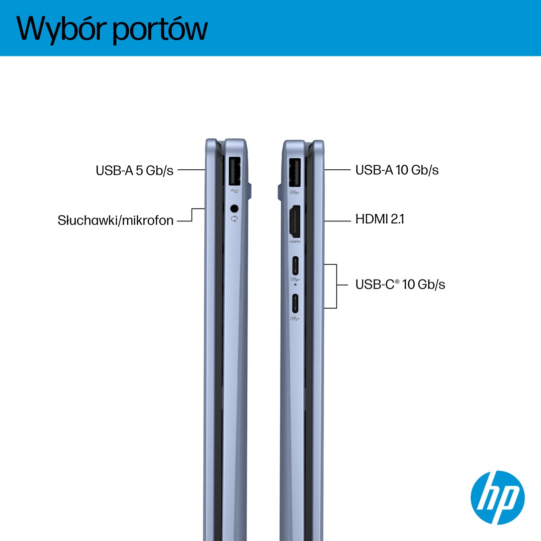 Prijenosno računalo HP OmniBook 5 Flip 14-fp0004nw (14" 2K Touch, Core 5 120U, 16GB RAM, 512GB SSD, Intel Graphics, Win11) Blue Sky - non-HR tipkovnica-2