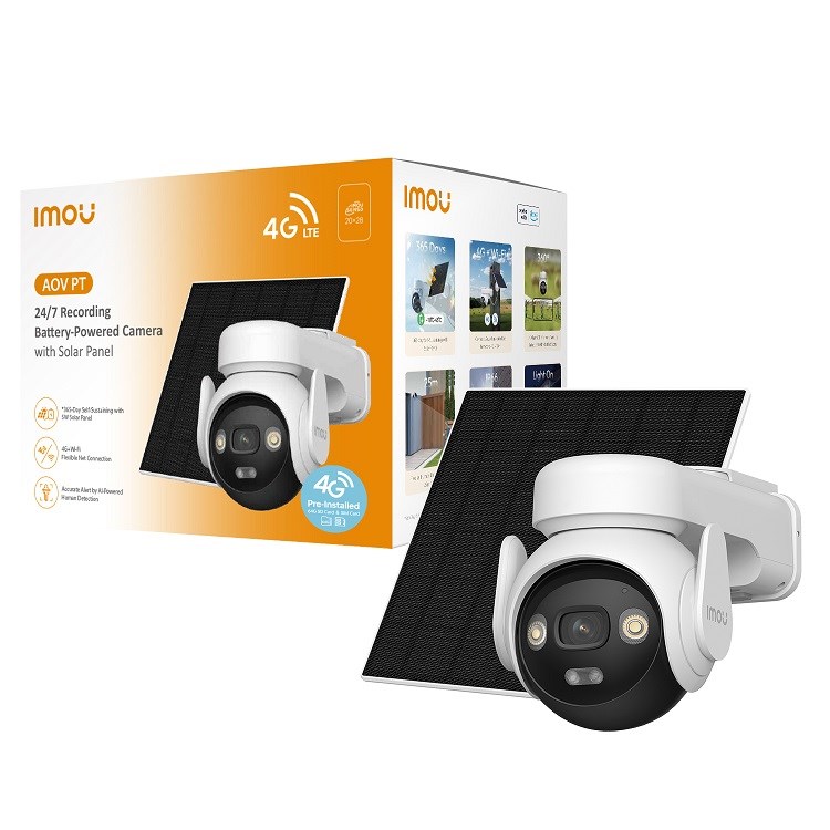 Sigurnosna kamera IMOU Cell Go 4G Kit (3MP, 4G/WiFi, Baterija, Solarni panel)-0
