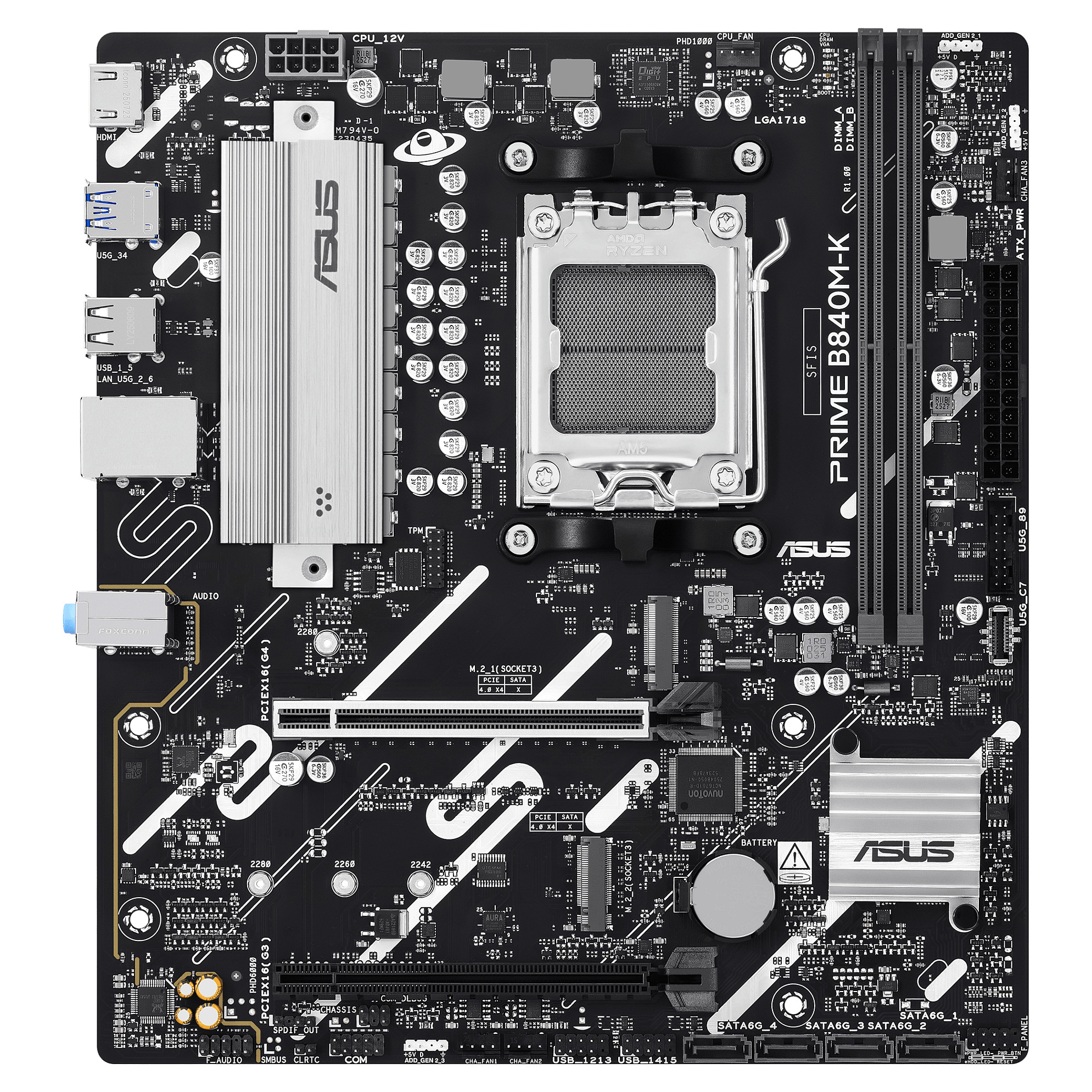 Matična ploča ASUS PRIME B650M-K (AMD B650, Socket AM5, mATX, DDR5)-1