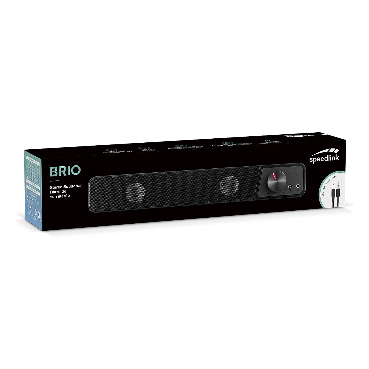 PC Soundbar SPEEDLINK Brio (6W, USB, 3.5mm) crni-2