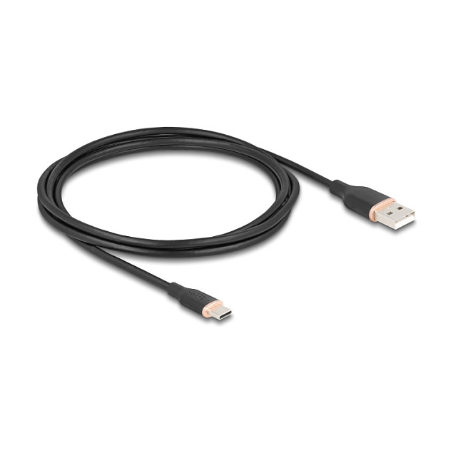 USB-C kabel DELOCK USB-A na USB-C (2.0, 2.5m, crni)