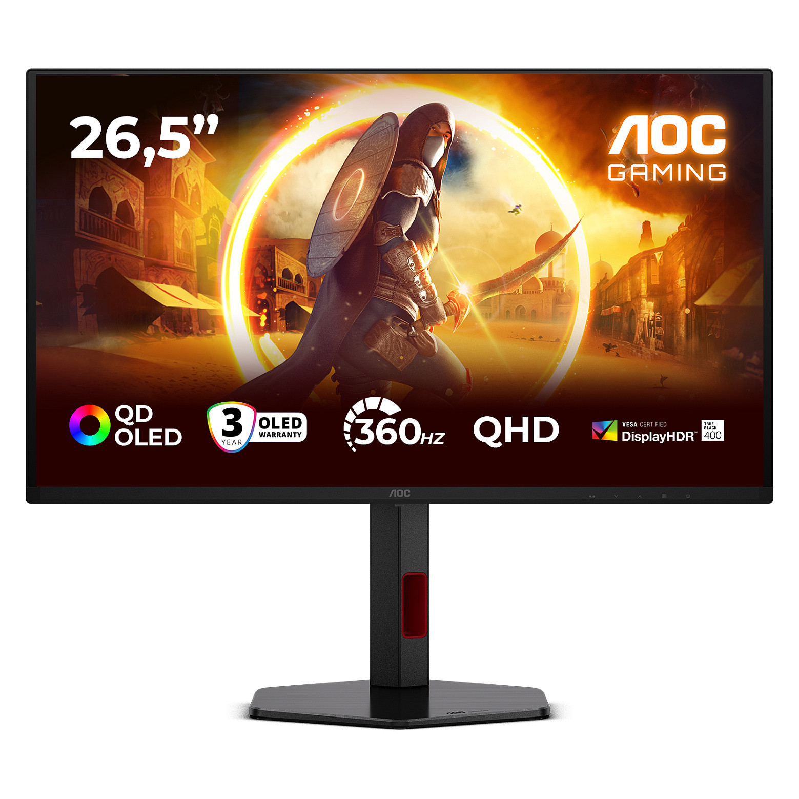 MONITOR AOC Q27G4SDR (26.5", QHD, QD-OLED, 240Hz, 0.03ms)
