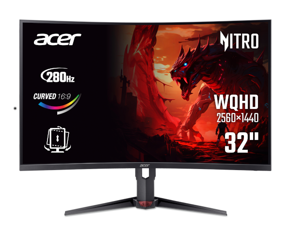 Gaming Monitor ACER Nitro XZ323QU Z1bmiiprx (31.5" VA, 2560x1440, 280Hz, 0.5ms, FreeSync Premium)-0