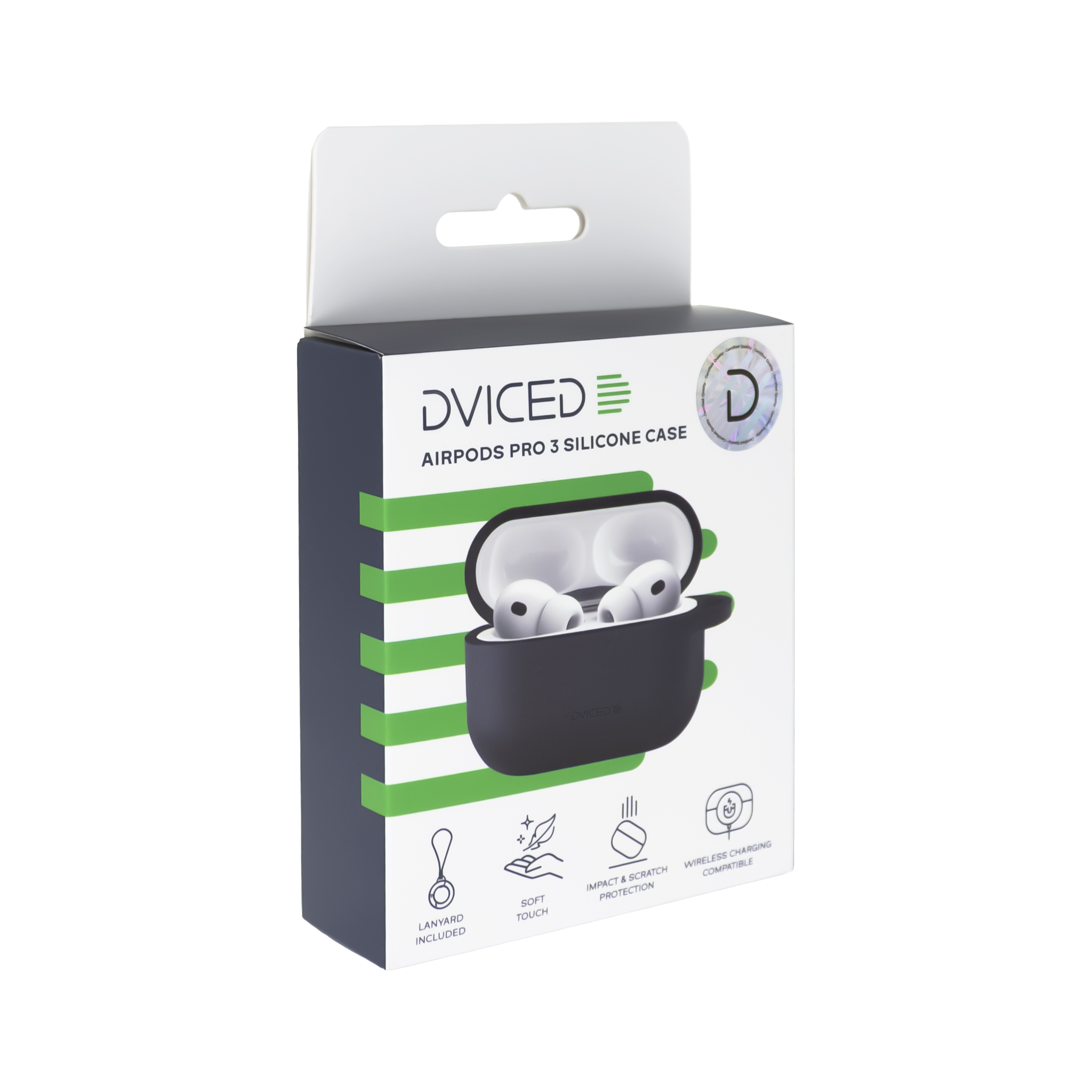 Zaštitna maska DVICED Silicone Case za AirPods Pro 2 (Crna)-5