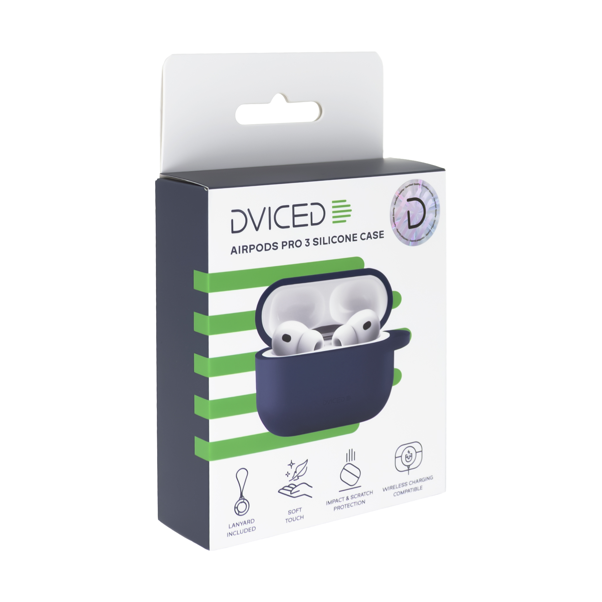 Silikonska zaštitna torbica DVICED za AirPods Pro 3 (Plava)-3