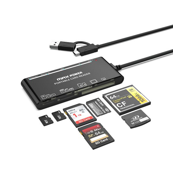 Čitač kartica MAXPOWER CR324 7u1 (USB-A & USB-C, 5Gbps)-3