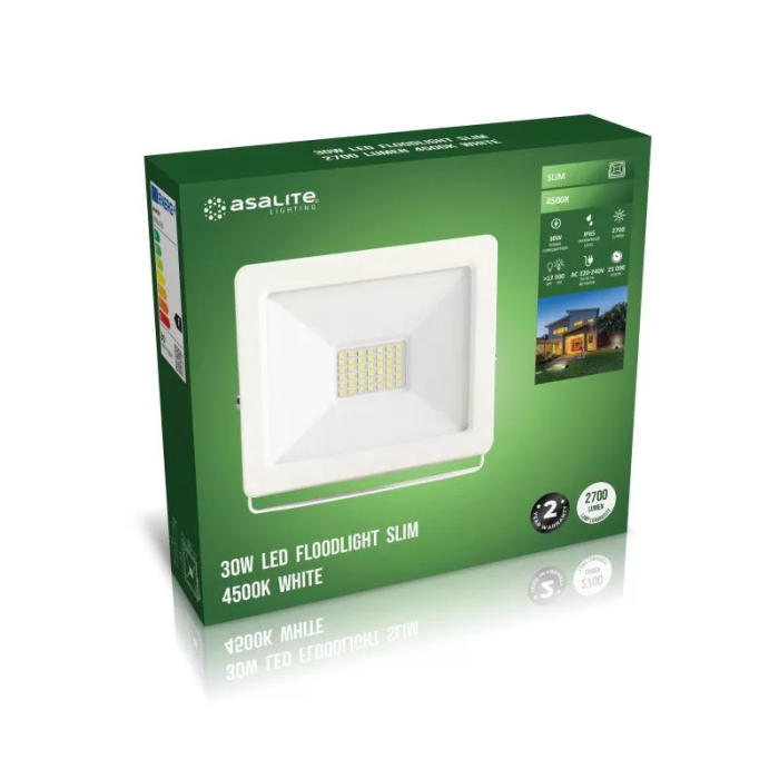 LED Reflektor ASALITE Slim 30W 4500K (2700 lm, IP65, bijeli)-1