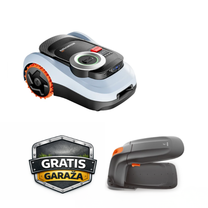 Robotska kosilica SEGWAY Navimow i210E LiDAR Pro (do 1000 m², AWD, LiDAR + Vision AI, 22 cm širina košnje, Wi-Fi, 4G) + POKLON garaža za kosilicu