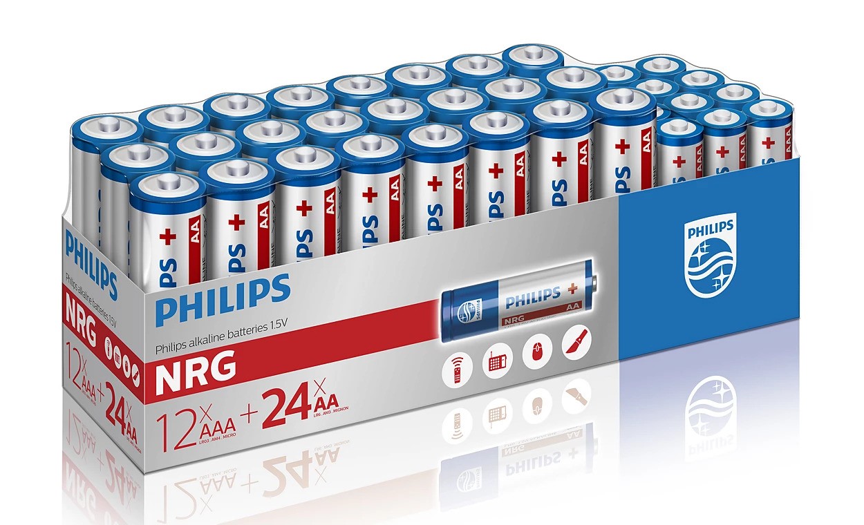 Baterije PHILIPS Value Pack 24xAA + 12xAAA (36 kom)-0