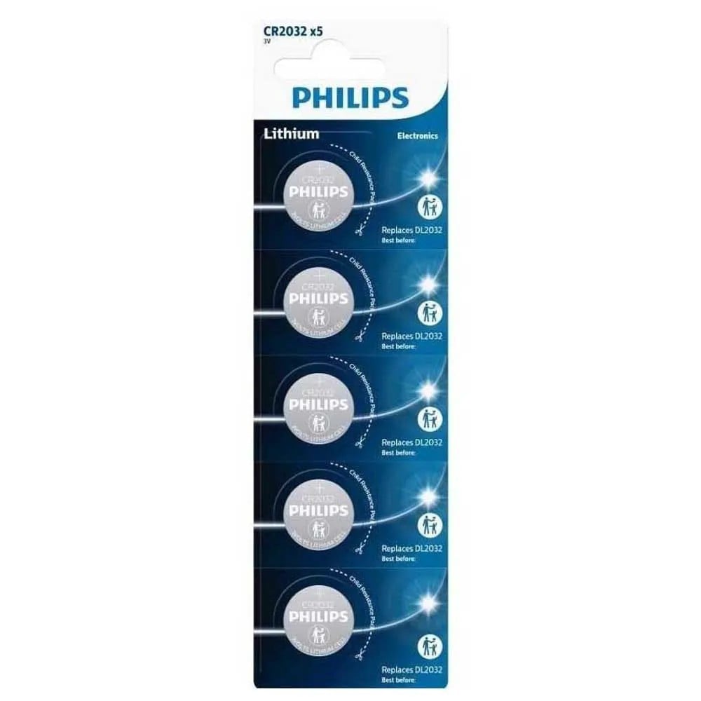 Baterija PHILIPS CR2032 3V Lithium (5 komada)