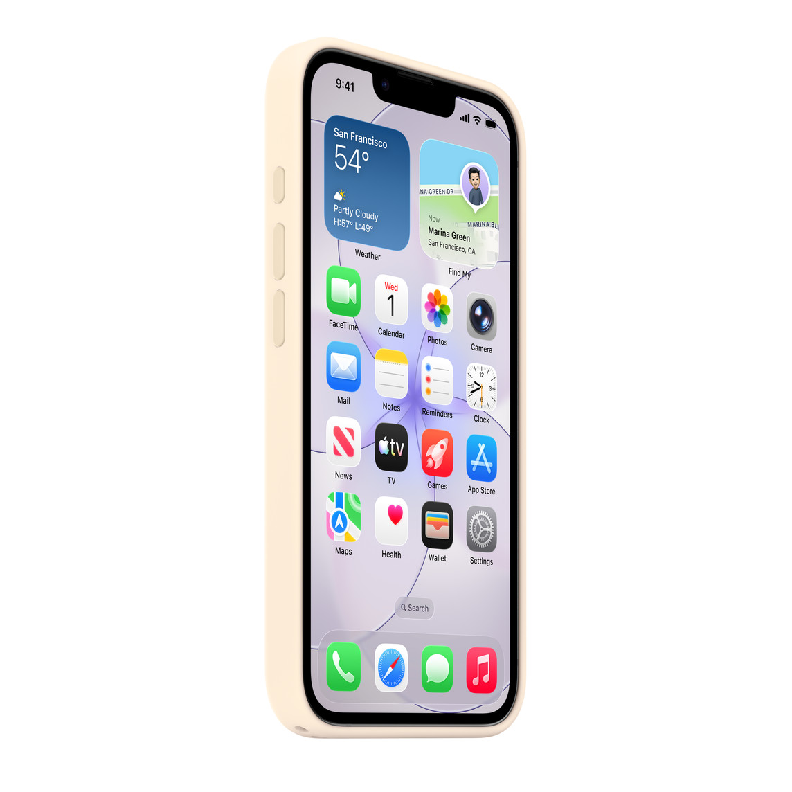 Silikonska maska APPLE s MagSafe za iPhone 17e - Vanilla-2