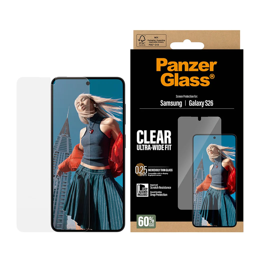 Staklo za mobitel PANZERGLASS za SAMSUNG GALAXY S26 Ultra, wide fit-1
