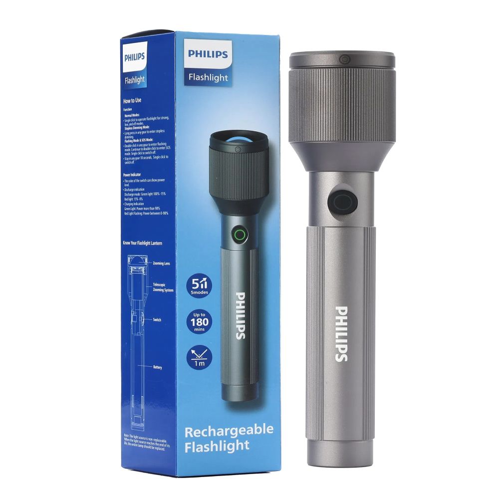 LED ručna svjetiljka PHILIPS SFL2143 (150 lm, 3 načina rada, IPX4)