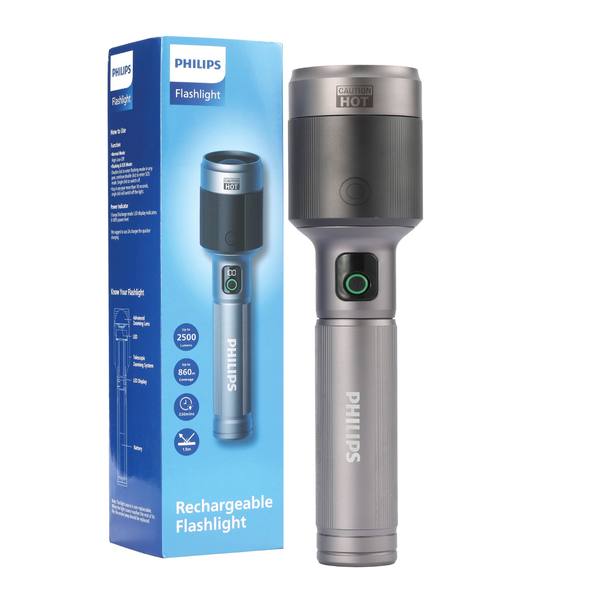 LED ručna svjetiljka PHILIPS SFL5102 (100 lumena, 100m domet, IPX4)