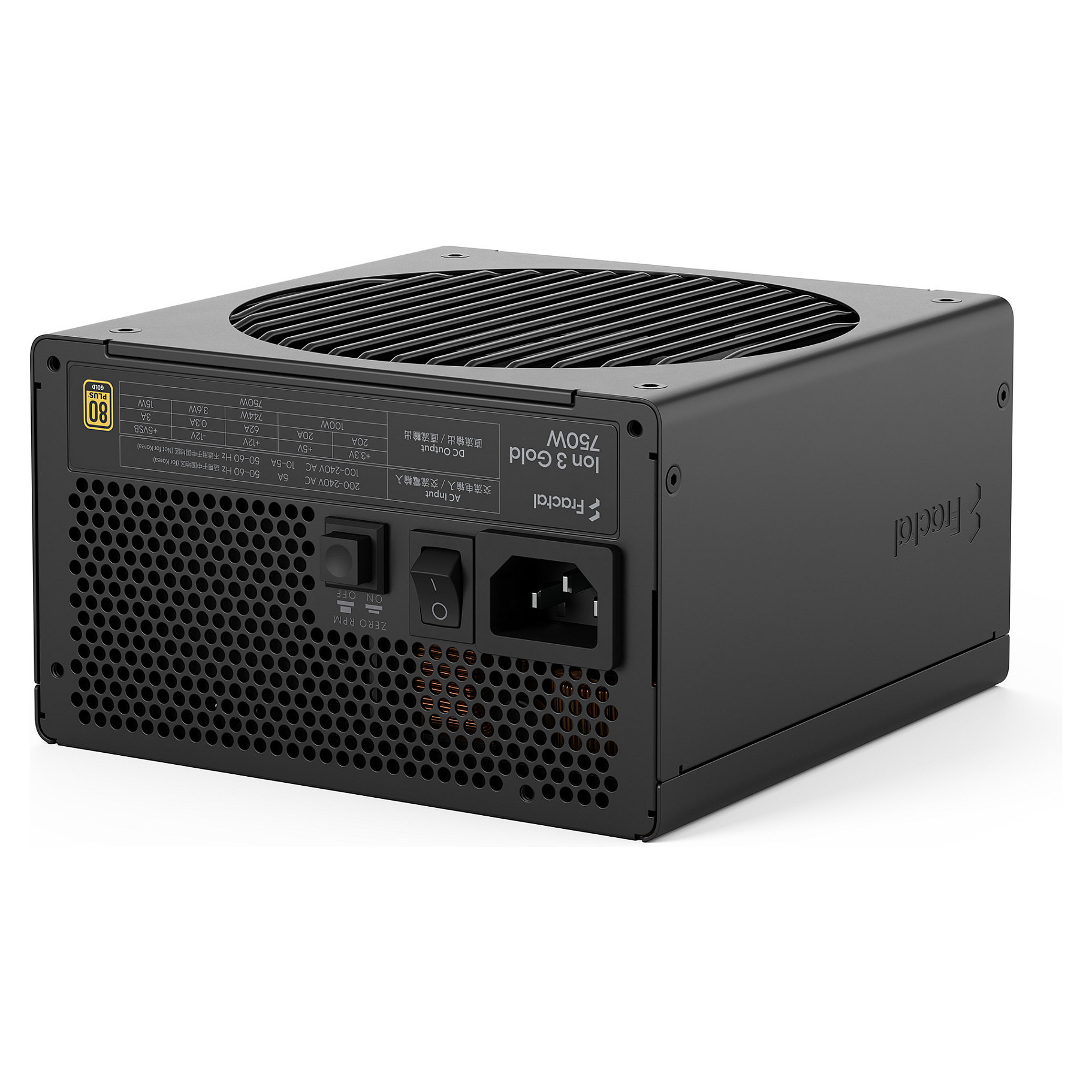 Napajanje za računalo FRACTAL DESIGN Ion 3 Gold 750W (80+ Gold, potpuno modularno, ATX 3.1)-13