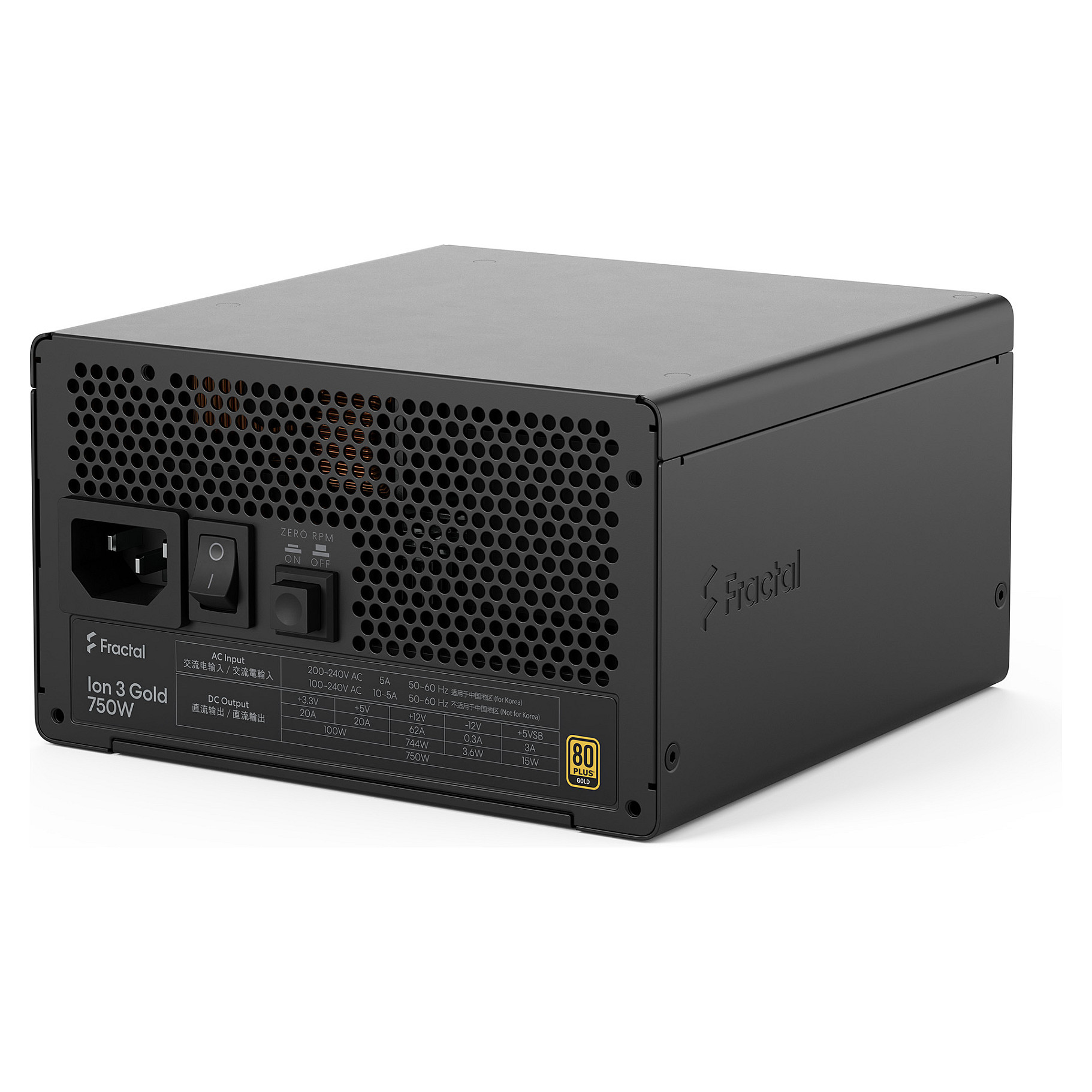 Napajanje za računalo FRACTAL DESIGN Ion 3 Gold 750W (80+ Gold, potpuno modularno, ATX 3.1)-14