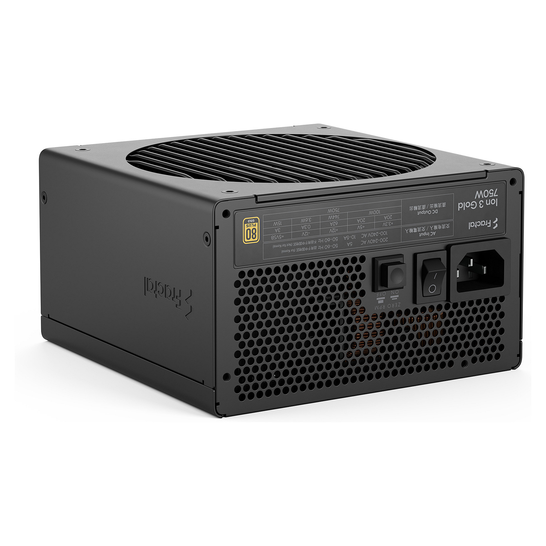 Napajanje za računalo FRACTAL DESIGN Ion 3 Gold 750W (80+ Gold, potpuno modularno, ATX 3.1)-9