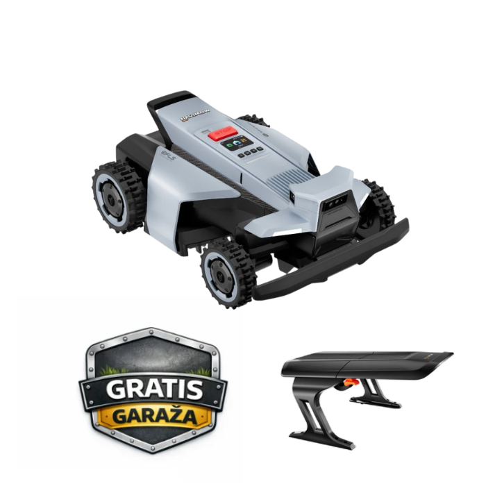 Robotska kosilica SEGWAY Navimow X450E AWD EU (do 5000 m², AWD, VisionFence 360°, 43 cm širina košnje, Wi-Fi, 4G) + POKLON garaža za kosilicu