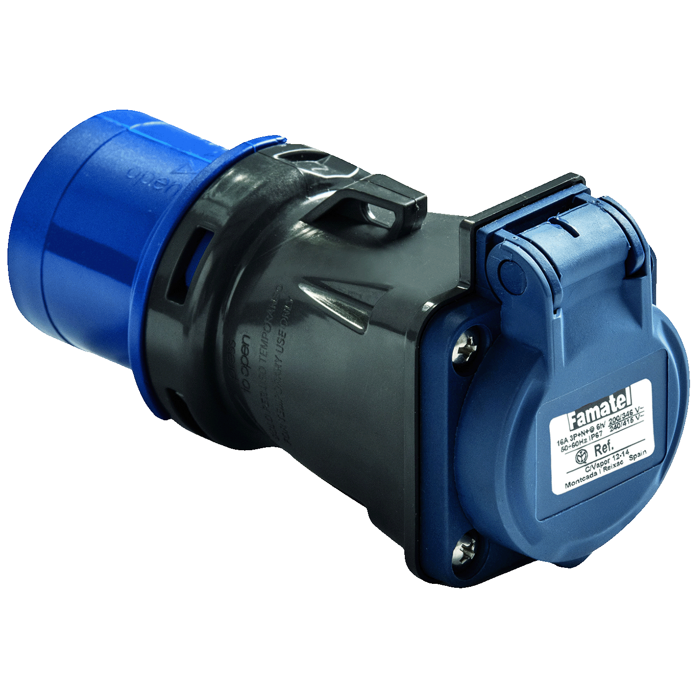Industrijski adapter FAMATEL 13910 (CEE 2P+T 16A na Schuko, IP54)