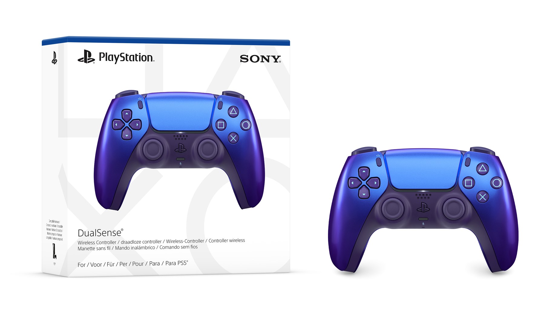 Gamepad SONY PlayStation 5 DualSense (bežični, haptička povratna informacija, adaptivni okidači, Cobalt Blue)-3