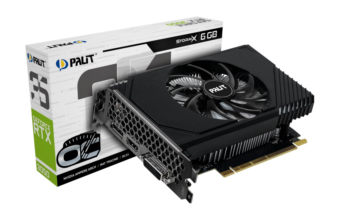 Grafička kartica PALIT GeForce RTX 3050 StormX OC (6 GB GDDR6, 1x HDMI, 3x DP)-1