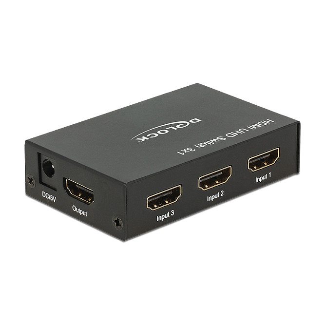 KVM preklopnik DELOCK 18683 (2x1, 4K 60Hz, USB, Audio)-1