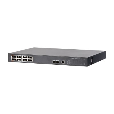 Mrežni switch DAHUA DH-PFS4218-16GT-240 (16x PoE, 2x SFP, 240W, Managed)