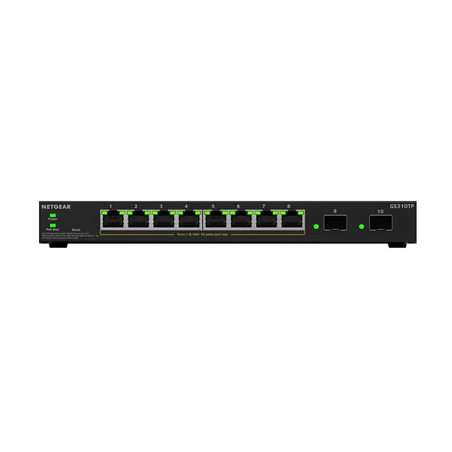 Mrežni Switch NETGEAR GS310TP-200EUS (8x PoE+ Gigabit, 2x SFP, 55W, Smart Managed Pro)-1