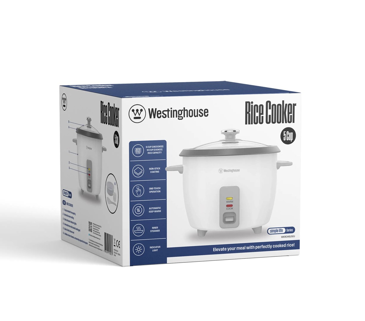 Kuhalo za rižu WESTINGHOUSE WKRCHSL5EU (1 L, 400 W, funkcija održavanja topline)-4