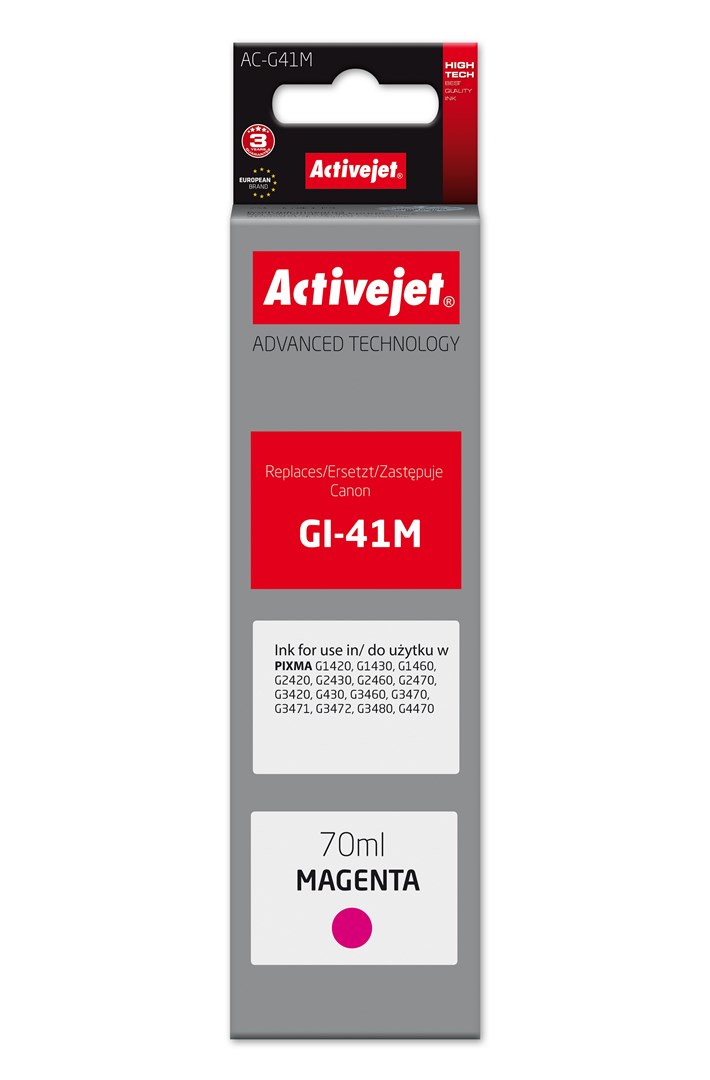 Tinta ACTIVEJET AC-G41M (zamjenska za Canon GI-41M) 70ml Magenta