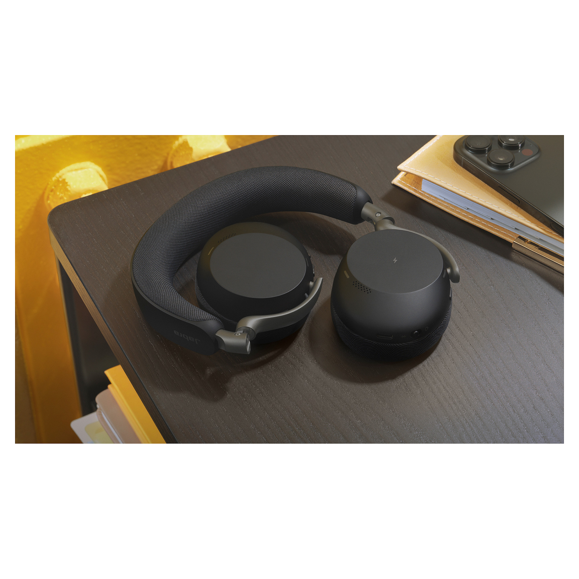 Bežične slušalice JABRA Evolve2 75 UC (USB-C, ANC, stanica za punjenje) crne-1