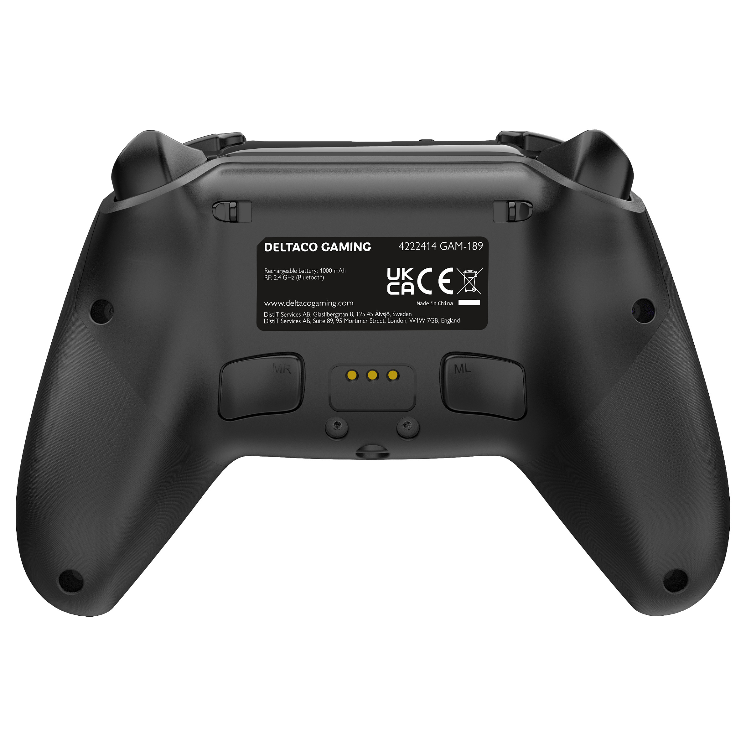 Bežični kontroler DELTACO GAM-150-B (za PS5/PS4/PC, RGB, Hall-Effect, Bluetooth/2.4GHz)-3