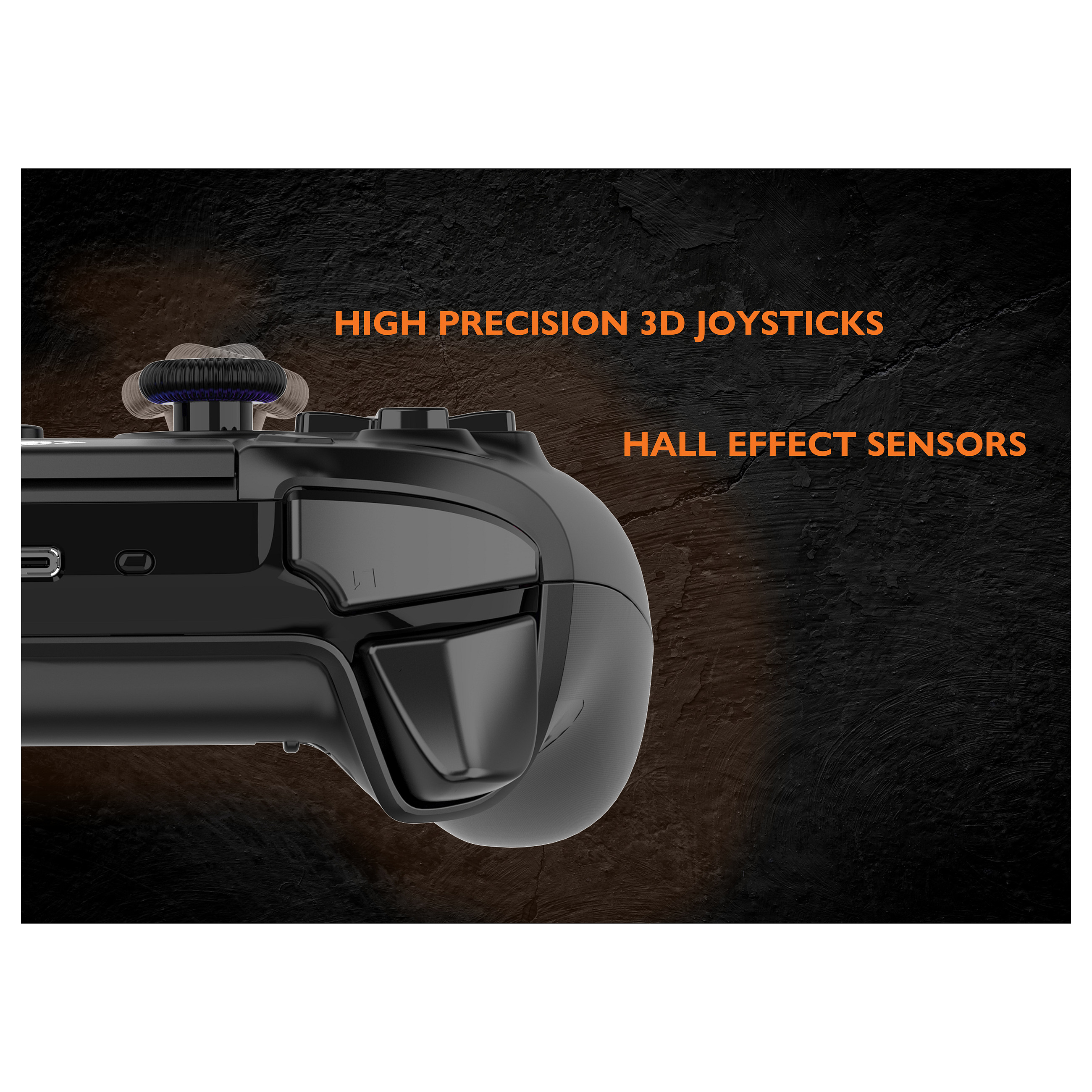 Bežični kontroler DELTACO GAM-150-B (za PS5/PS4/PC, RGB, Hall-Effect, Bluetooth/2.4GHz)-7