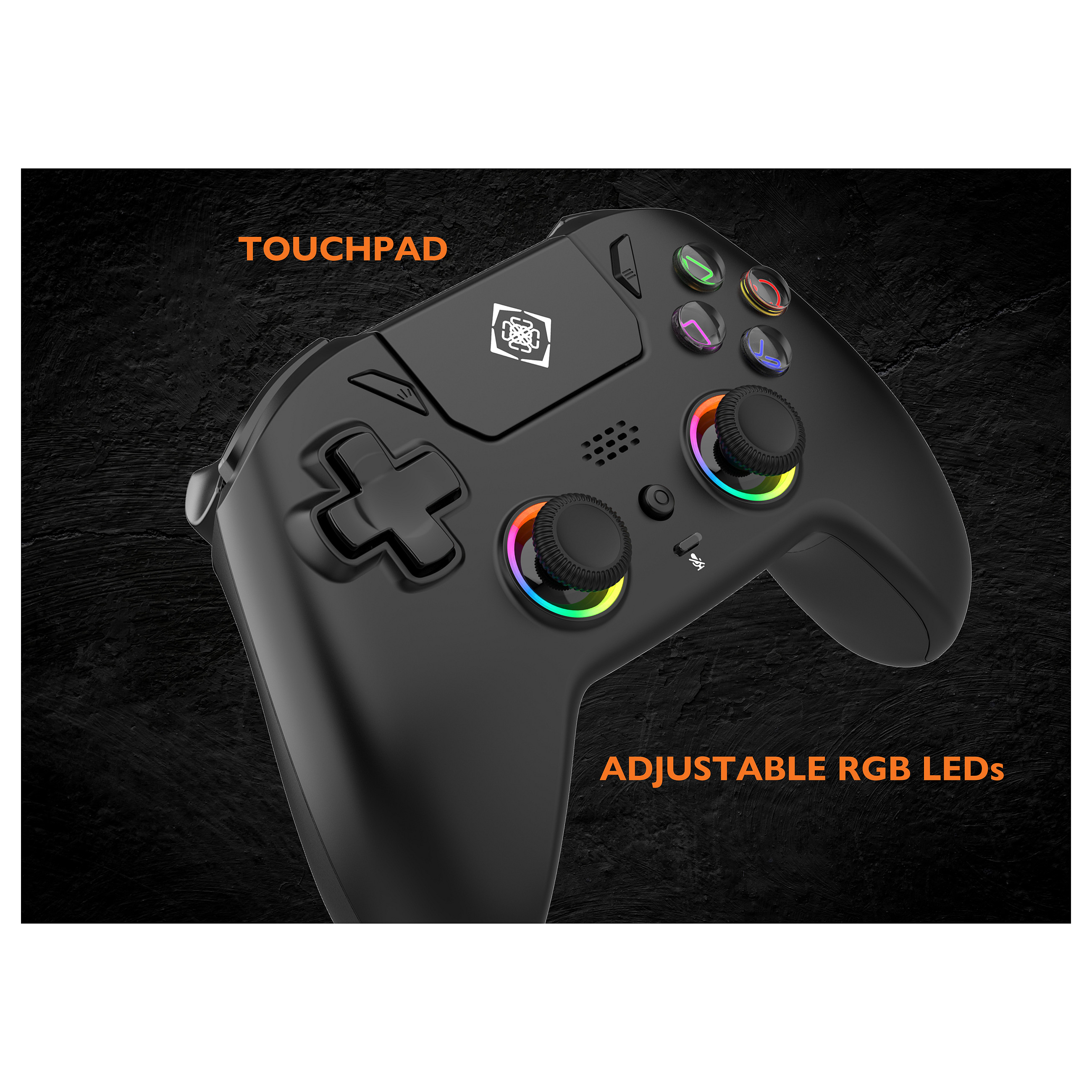 Bežični kontroler DELTACO GAM-150-B (za PS5/PS4/PC, RGB, Hall-Effect, Bluetooth/2.4GHz)-8