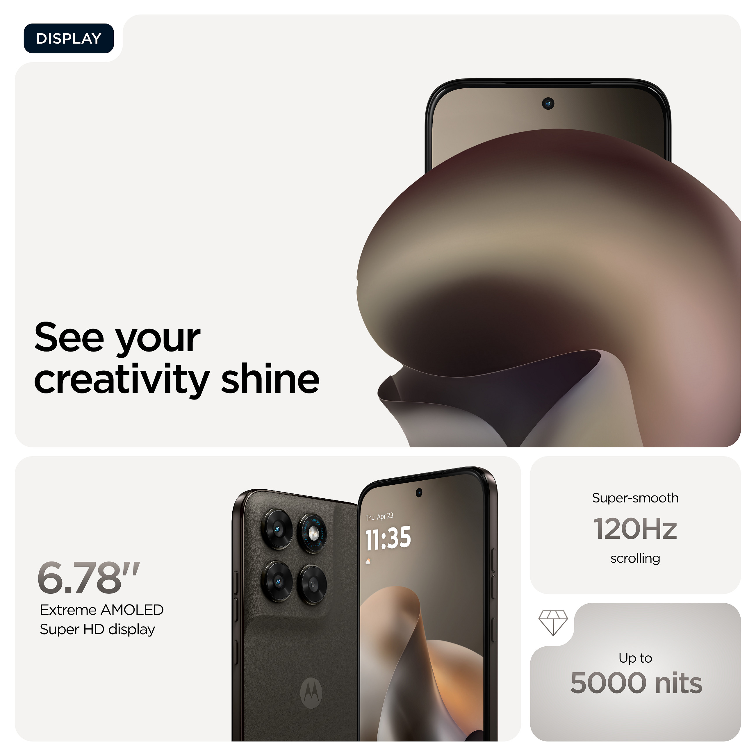 Mobitel MOTOROLA Moto G77 5G (6.78" AMOLED, 8 GB, 256 GB, 108 MP) Black Olive-10