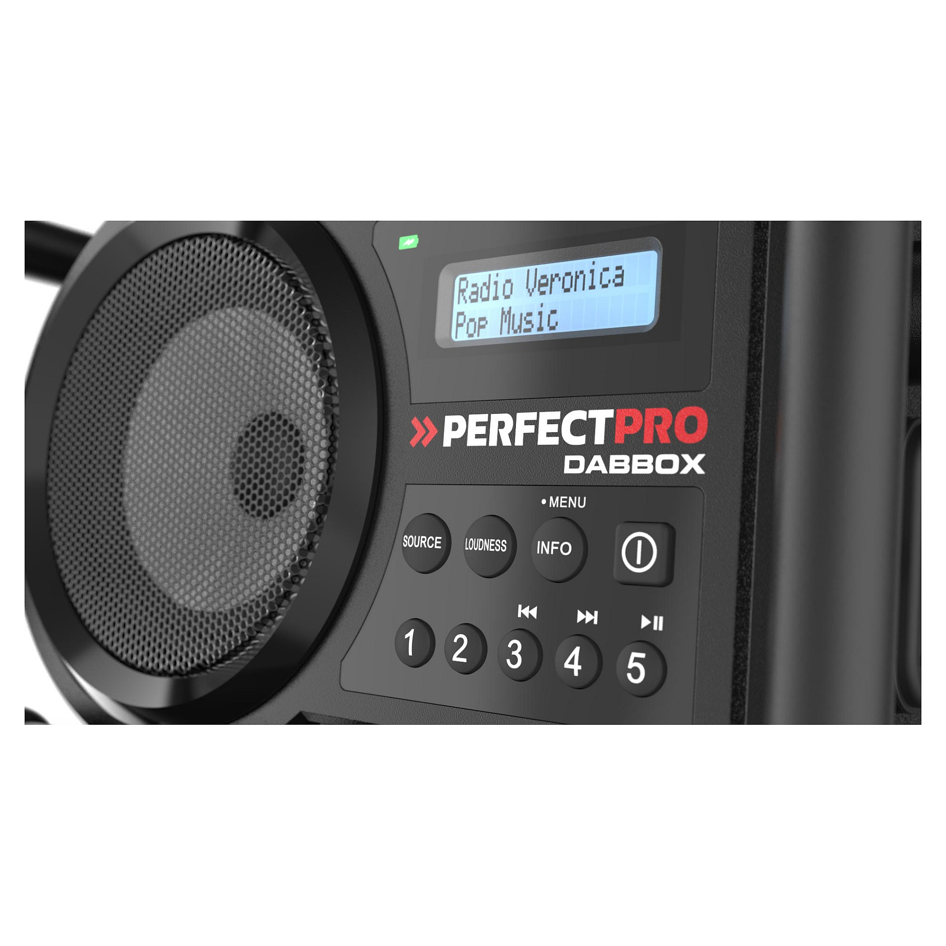 Radio za gradilište PERFECTPRO DAB+BOX 2 (DAB+/FM, Bluetooth, IP65, Baterija)-2