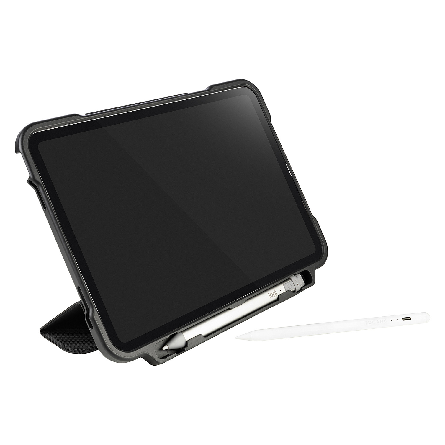 Zaštitna maska TUCANO Alunno za iPad 10.2" (7/8/9 gen) (EVA pjena, dječja, otporna na udarce, stalak), crna-6