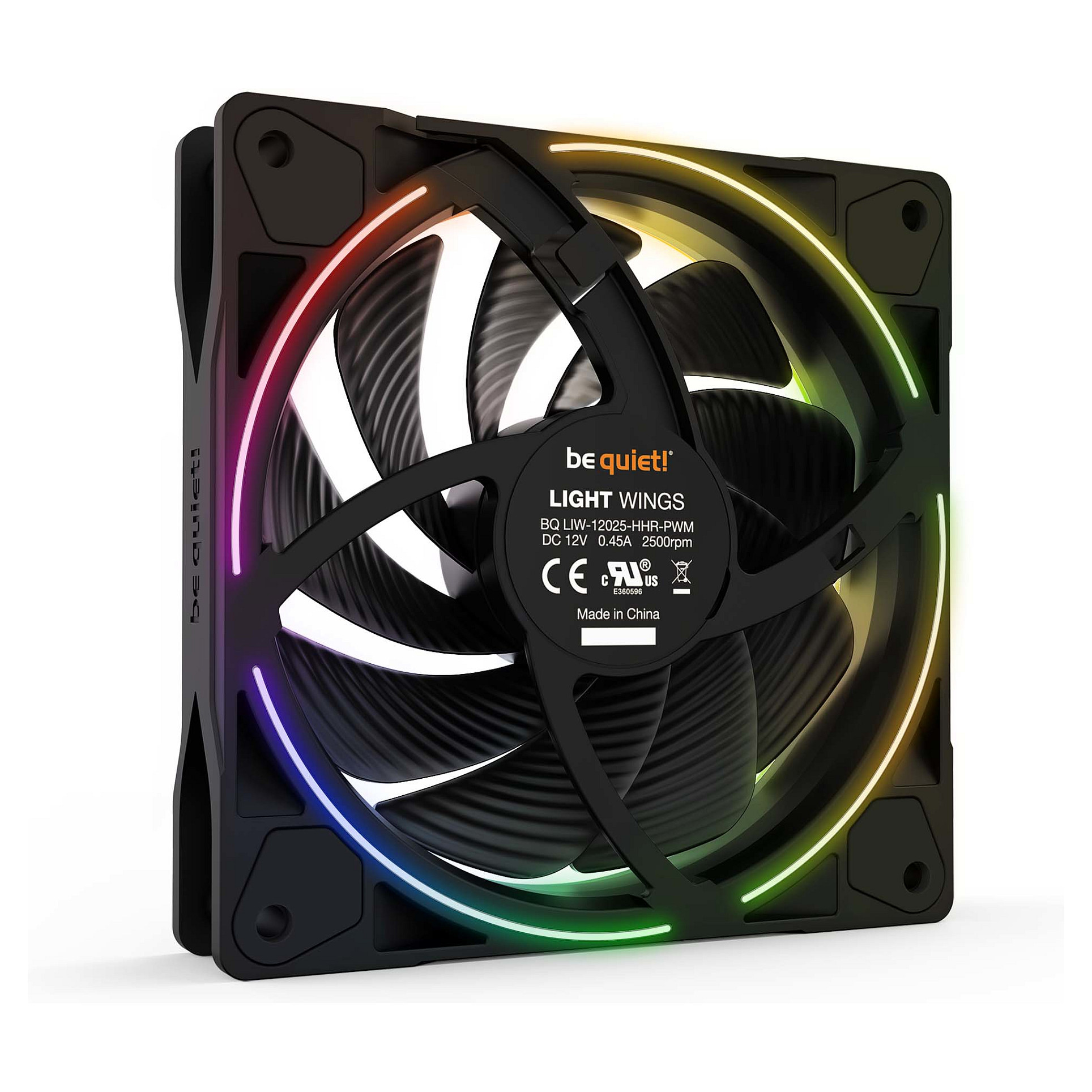 Ventilator za kućište BE QUIET! Light Wings 120mm PWM high-speed (ARGB, 2500 RPM, BL073)-3