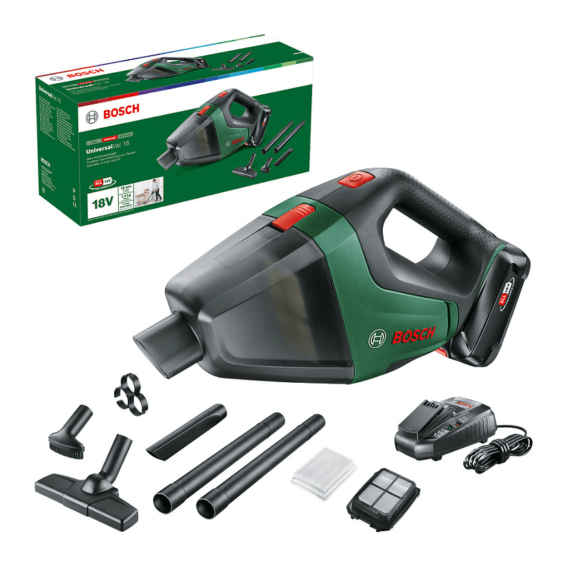 Akumulatorski usisavač BOSCH UniversalVac 18 (1x 2.5Ah baterija, 18V, 0.5L)-1