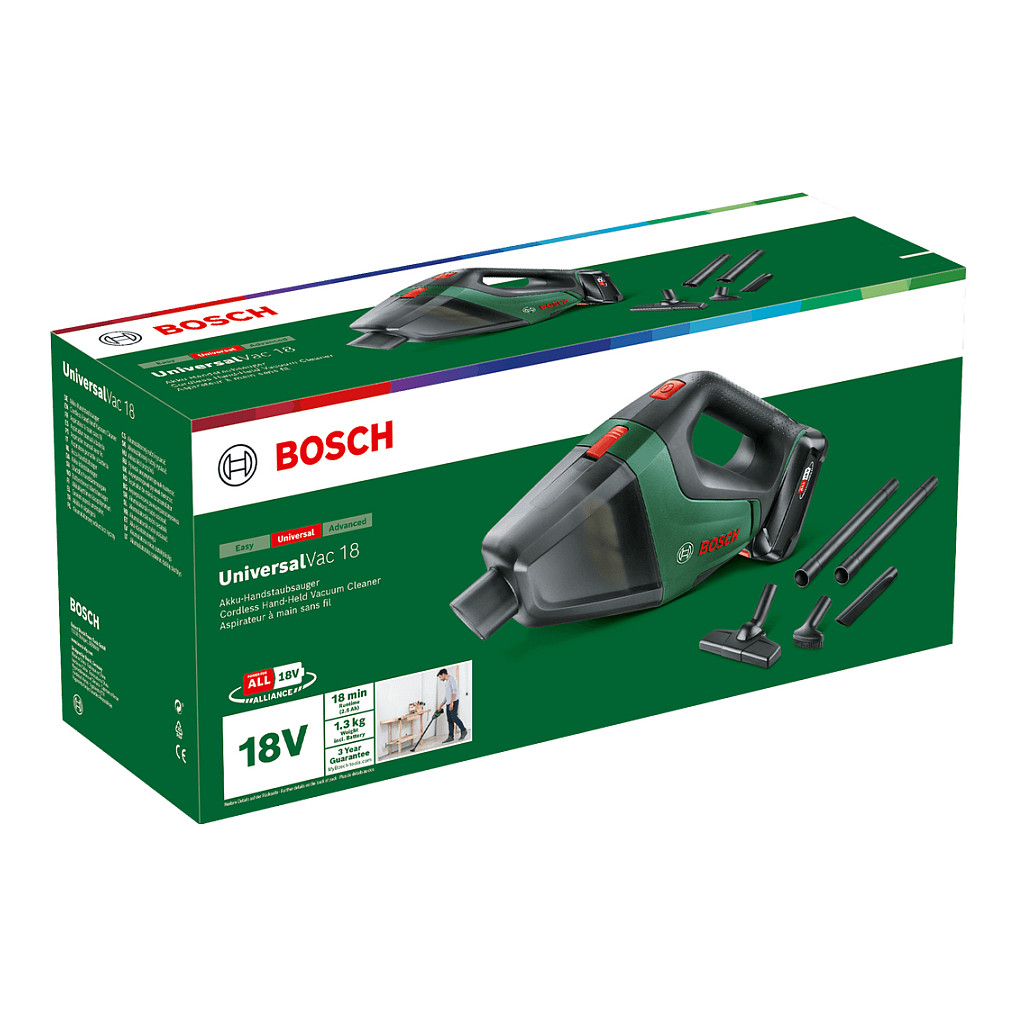 Akumulatorski usisavač BOSCH UniversalVac 18 (1x 2.5Ah baterija, 18V, 0.5L)-2