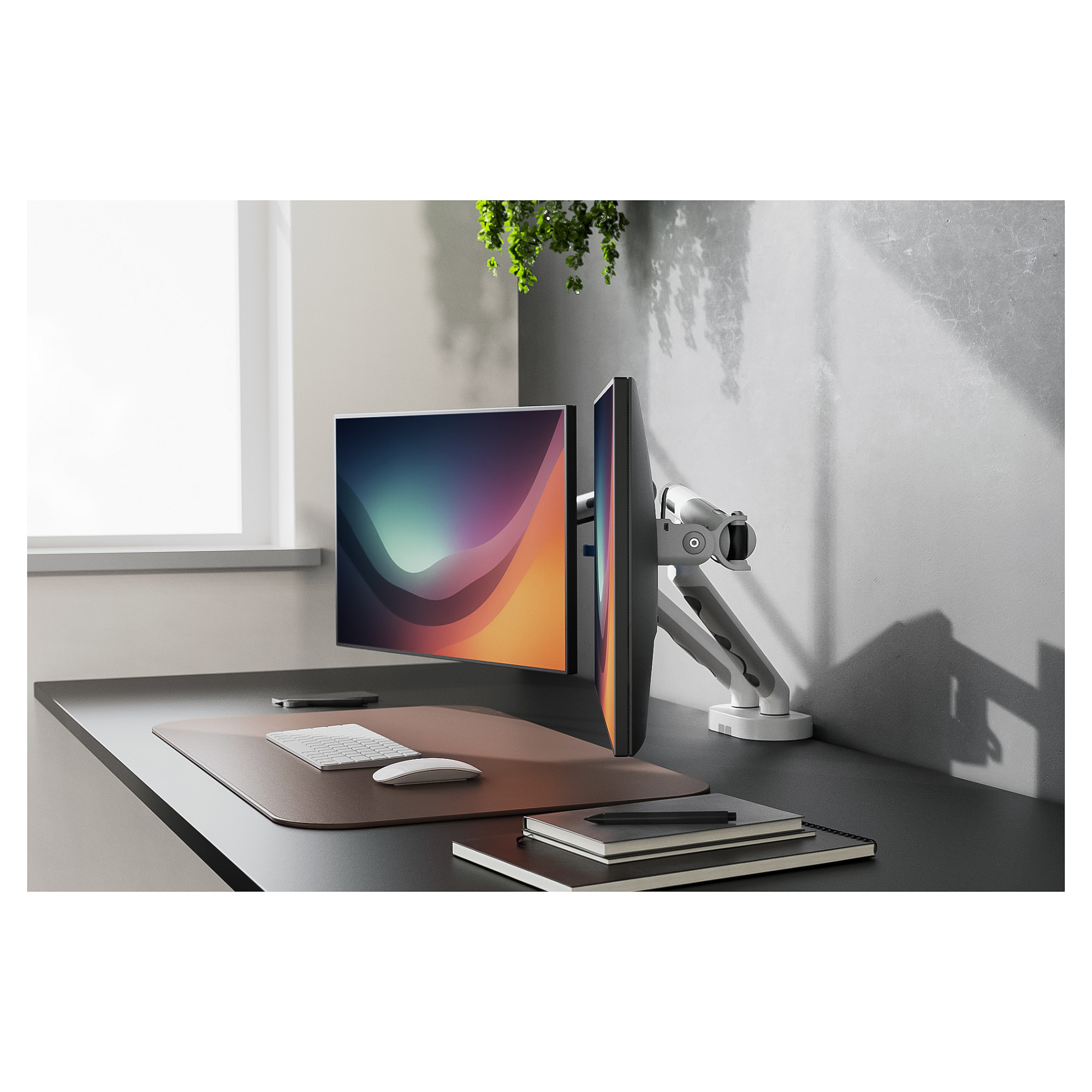 Nosač za monitor DIGITUS DA-90439 Dual (17-35", do 10 kg, plinska opruga, bijeli)-6