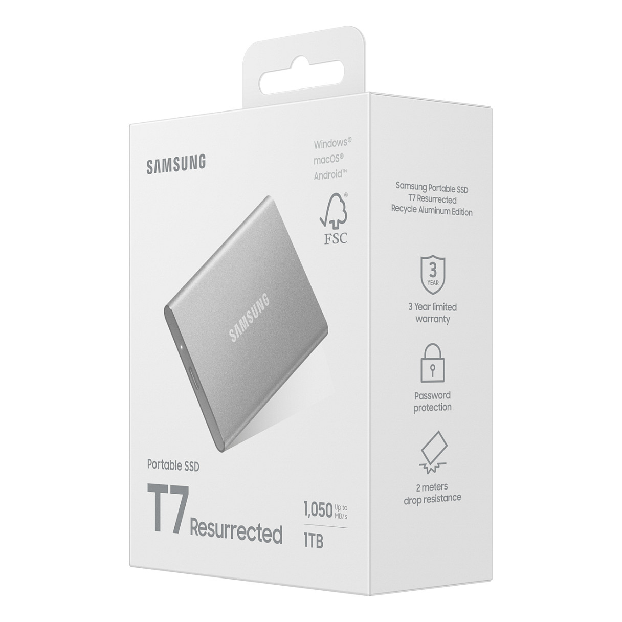 Prijenosni SSD disk SAMSUNG T7 1TB USB-C 3.2 Gen 2 Srebrni-2
