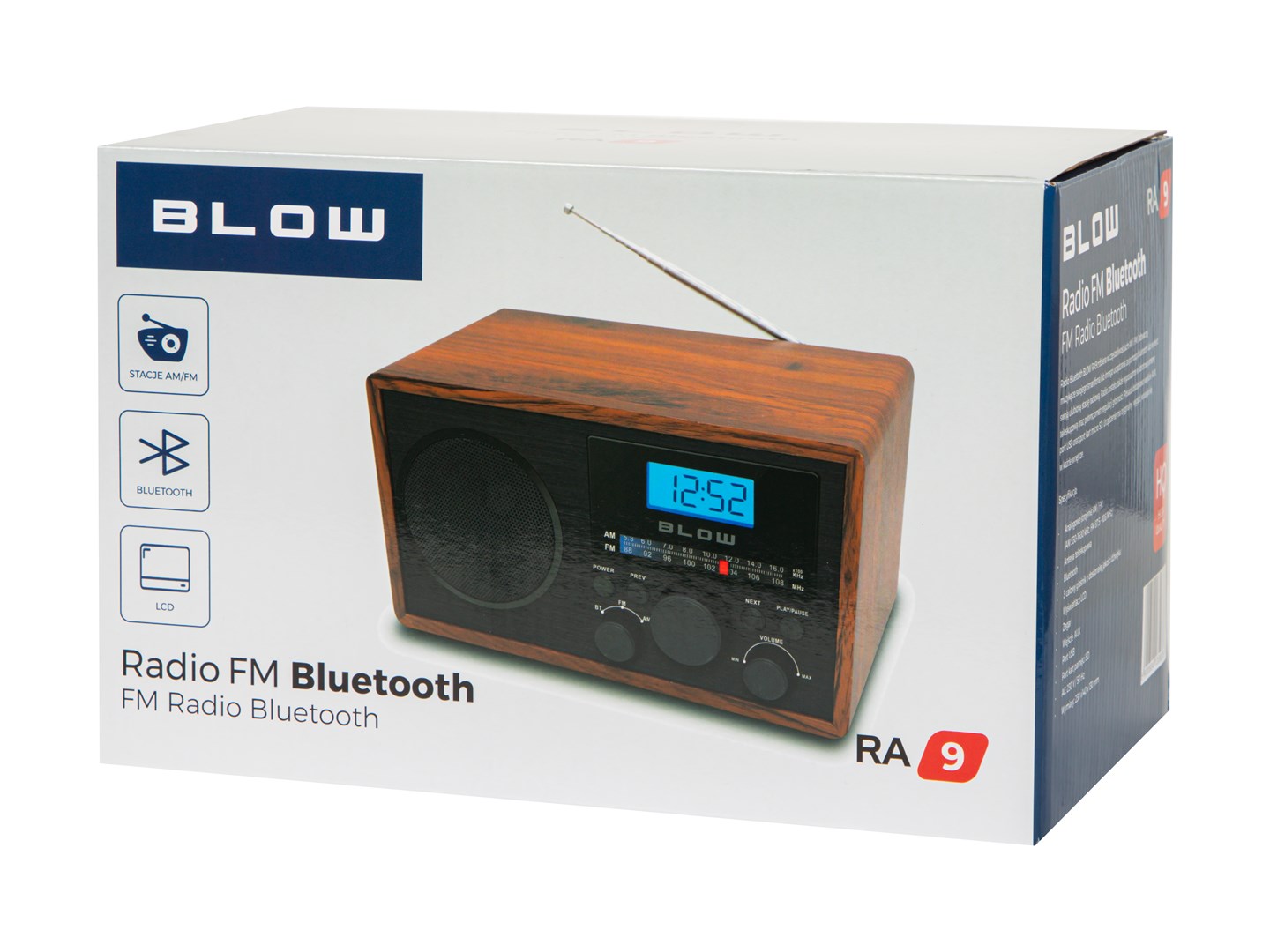 Prijenosni radio BLOW RA9 (AM/FM, Baterijsko i mrežno napajanje, Izlaz za slušalice)-3