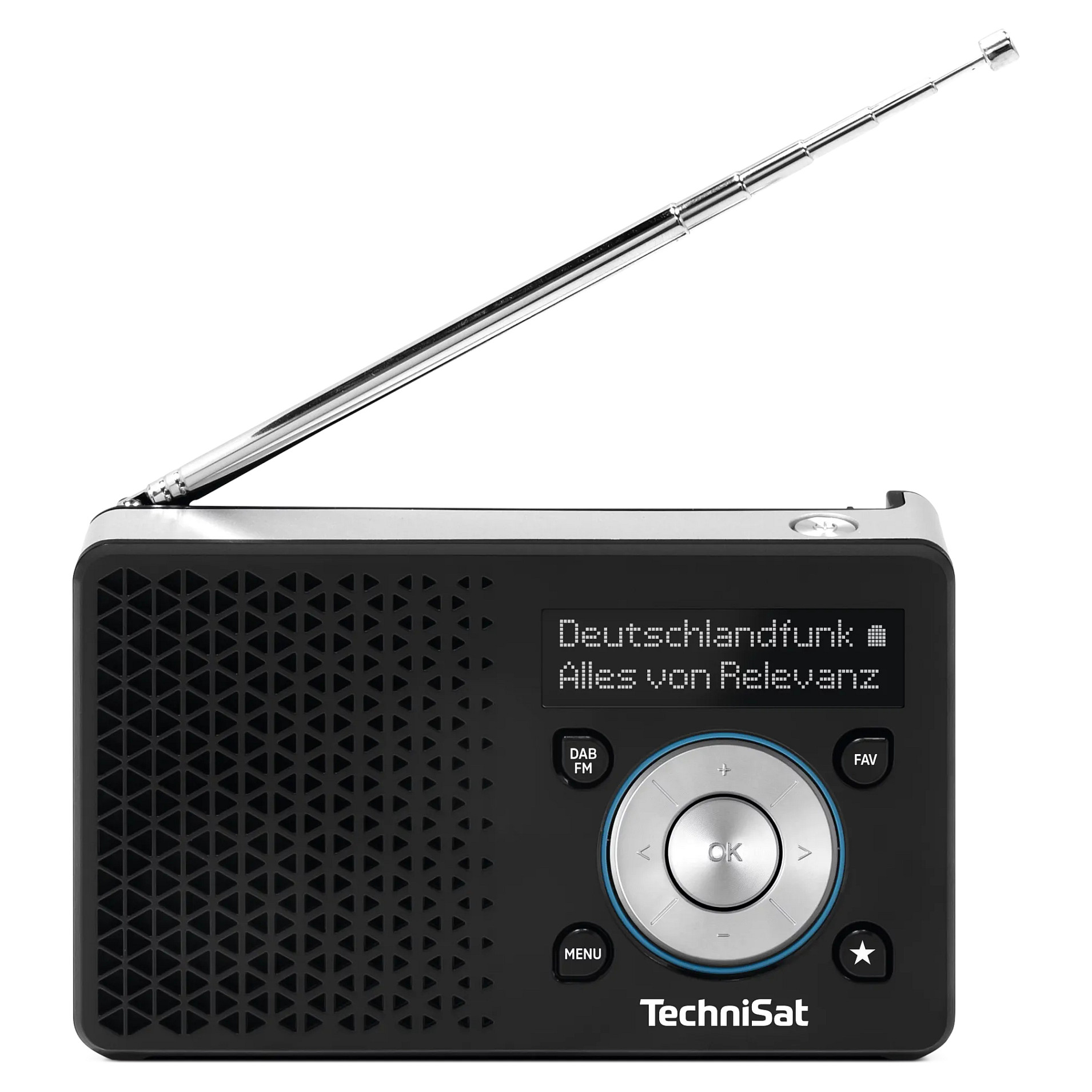Prijenosni radio TECHNISAT DigitRadio 1 A (DAB+/FM, Baterijski/Mrežni rad, Crno-srebrni)-1