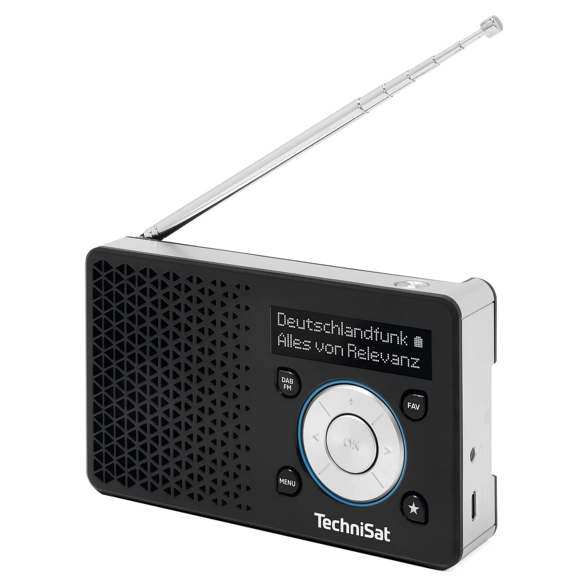 Prijenosni radio TECHNISAT DigitRadio 1 A (DAB+/FM, Baterijski/Mrežni rad, Crno-srebrni)-6